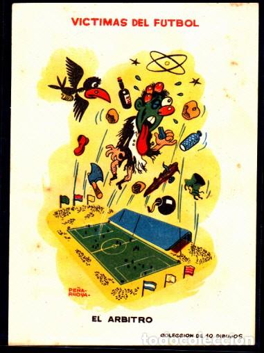 Fu&szlig;ball-Sticker: CROMO COLECCION VICTIMAS DEL FUTBOL EL ARBITRO ILUSTRADO POR PE&Ntilde;ARROYA