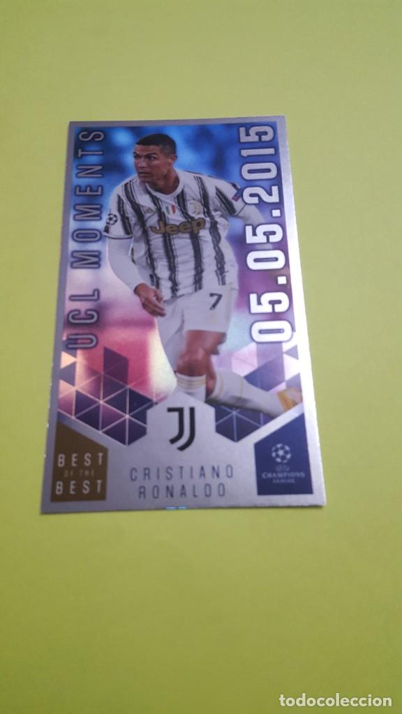 Cromos de F&uacute;tbol: CRISTIANO RONALDO N&ordm; 159 UCL MOMENTS-BEST OF THE BEST-TOPPS CHAMPIONS 2020-2021
