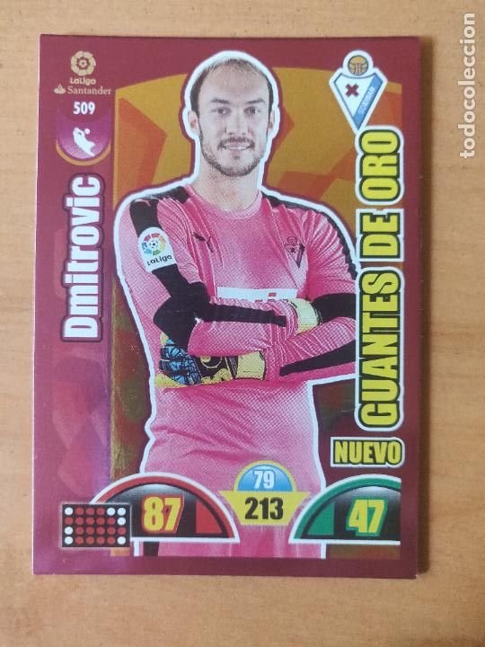 Figurine di Calcio: ADRENALYN 17-18 GUANTES DE ORO NUEVO DMITROVIC