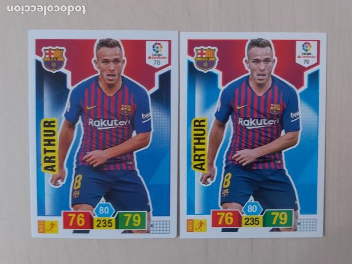 Cartes &agrave; collectionner de Football: ADRENALYN 18-19 ERROR ARTHUR - DELANTERA TRASERA