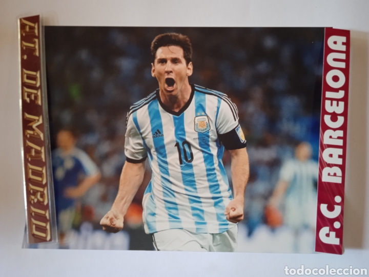 Cromos de f&uacute;tbol: Foto de Messi con Argentina - Foto 2