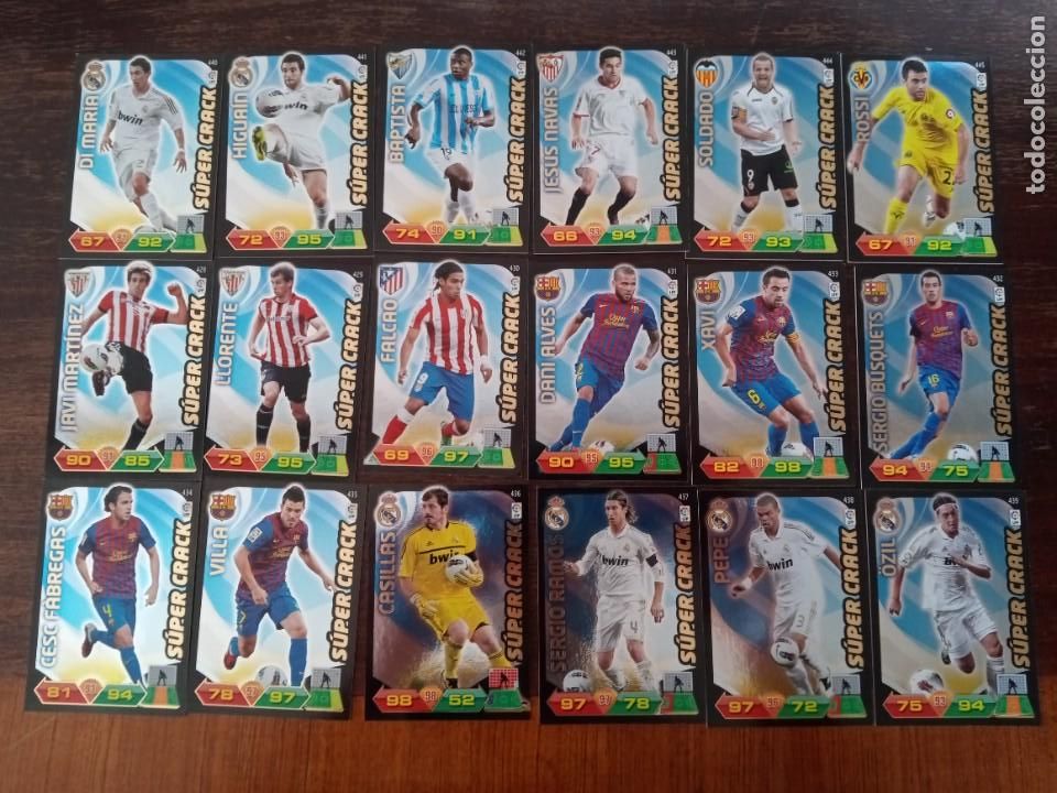 Cromos de F&uacute;tbol: Carta Card 18 Cromos Super crack Supercrack Adrenalyn liga 2011 2012 11 12 Nuevos