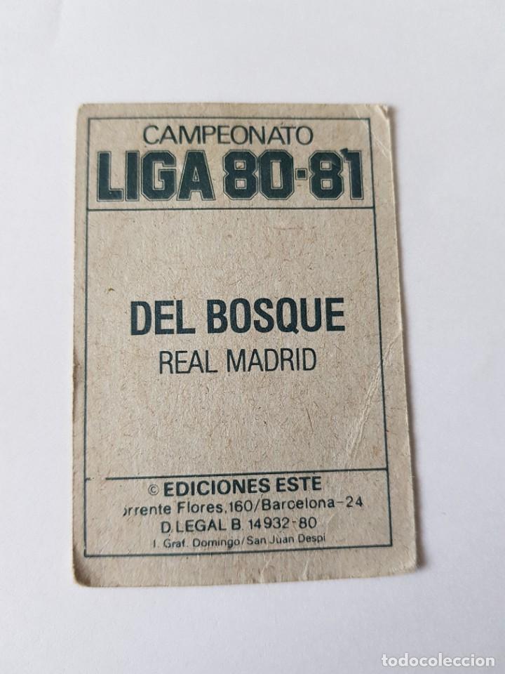 Cromos de f&uacute;tbol: Cromo Del Bosque - R. Madrid - Foto 2