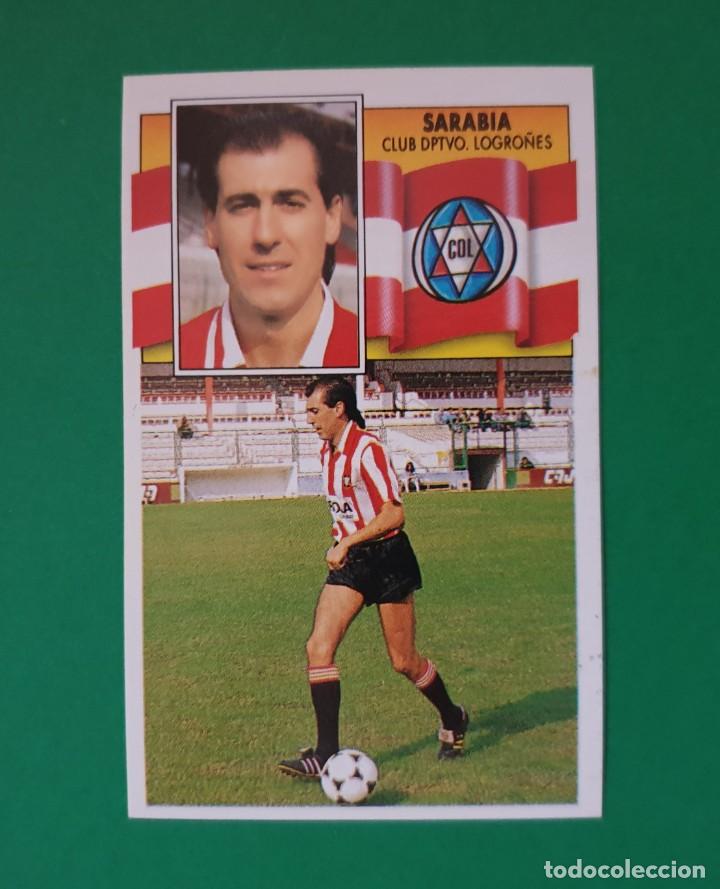 Cromos de f&uacute;tbol: SARABIA - LOGRO&Ntilde;&Eacute;S - EDICIONES ESTE 1990-91 - 90/91 (DESPEGADO) - Foto 1