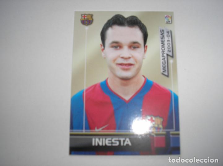 Cromos de f&uacute;tbol: MEGACRACKS 2003 - 2004 N&ordm; 398 INIESTA (FC BARCELONA) MEGAPROMESA ROOKIE 03 04