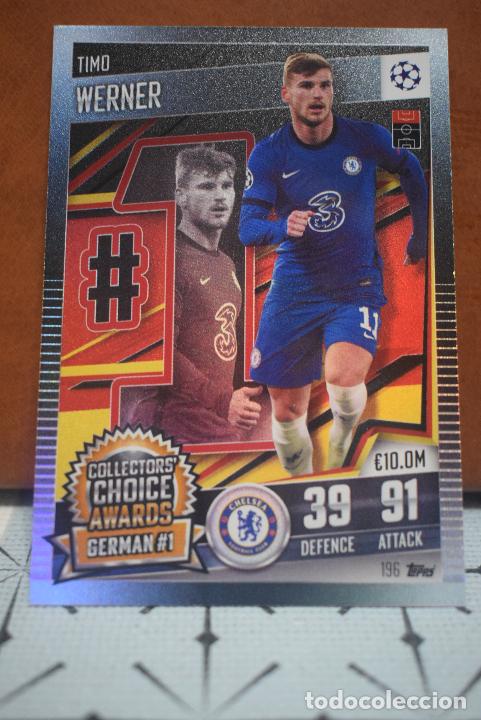 Cromos de f&uacute;tbol: N&ordm; 196 WERNER CHELSEA FC COLLECTORS CHOICE AWARDS MATCH ATTAX 101 TOPPS 2020 2021 20/21 CARD