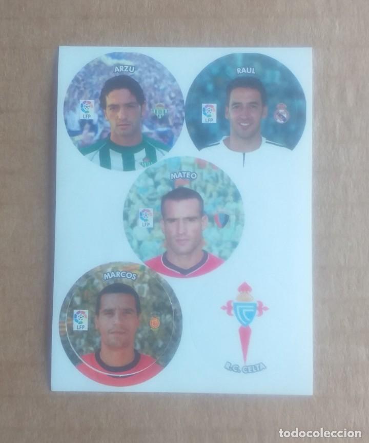 Cromos de F&uacute;tbol: L&aacute;mina con 5 cromos Ra&uacute;l-Arzu Chapas Cracks Liga 2004-2005 del diario as. Nuevo.
