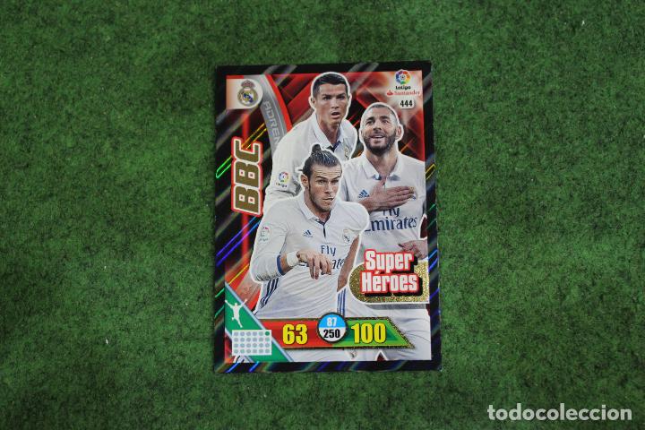 Cromos de F&uacute;tbol: 444 BBC REAL MADRID ADRENALYN XL 2016 2017 16 17 LALIGA SANTANDER