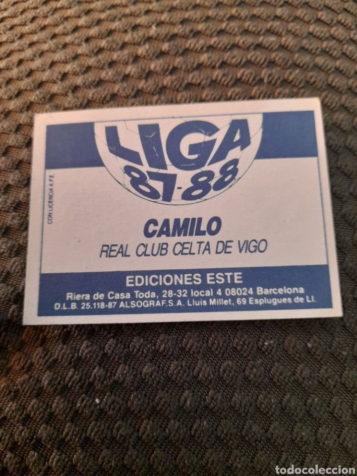 Cromos de f&uacute;tbol: EDICIONES ESTE 87 88 CAMILO CELTA VIGO SIN PEGAR - Foto 2