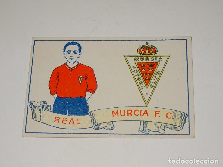 Cromos de f&uacute;tbol: REAL MURCIA FC N.19 CHOCOLATES AMATLLER A&Ntilde;O 1929, POCAS SE&Ntilde;ALES DE USO