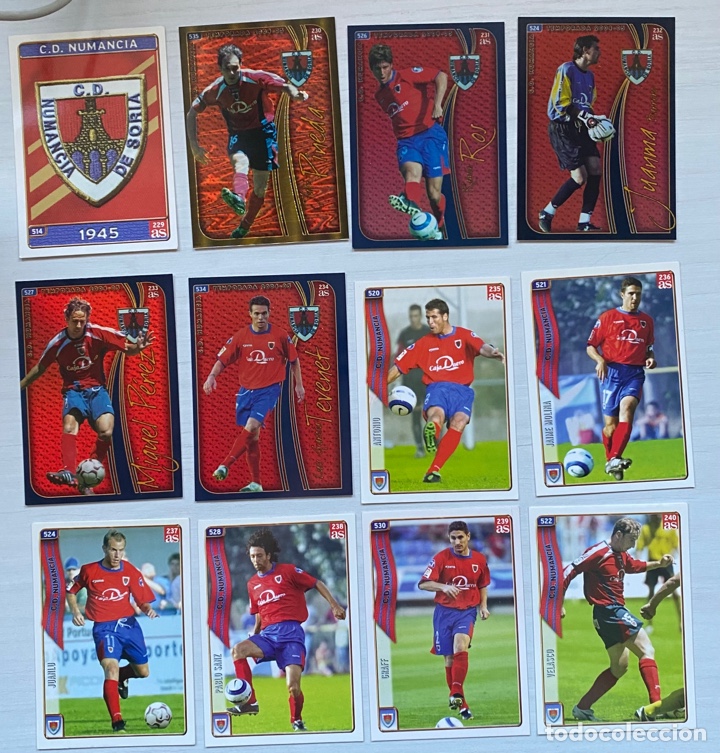 Cromos de f&uacute;tbol: Mundicromo 2005 (04-05) . Equipo Completo Numancia . 12 fichas. Diario As