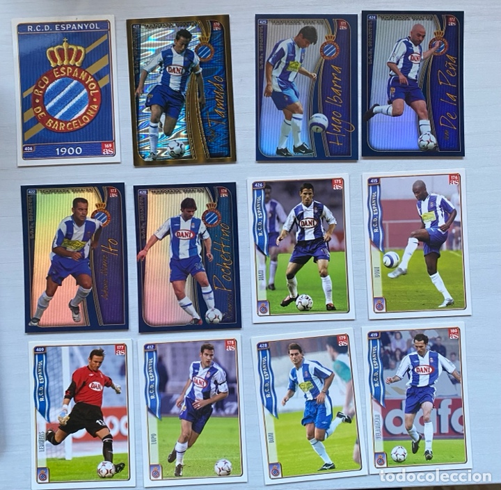 Cromos de f&uacute;tbol: Mundicromo 2005 (04-05) . Equipo Completo RCD Espanyol. 12 fichas. Diario As