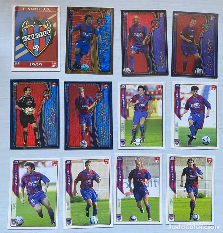 Cromos de f&uacute;tbol: Mundicromo 2005 (04-05) . Equipo Completo Levante. 12 fichas. Diario As