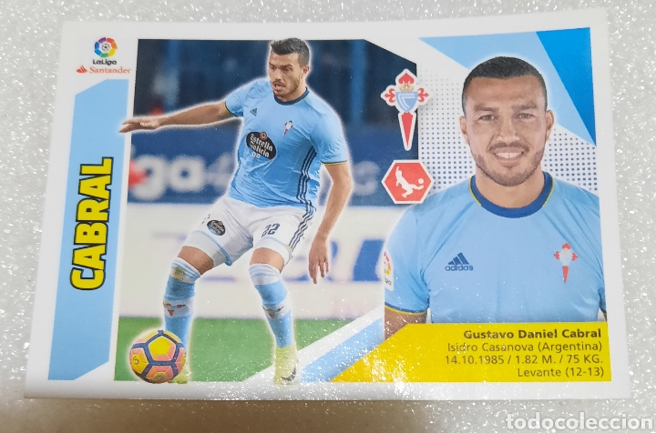 Cromos de f&uacute;tbol: Cabral. Este 2017-2018. R. C. Celta de Vigo - Foto 1
