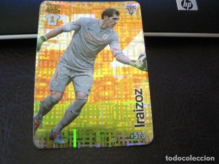 Cromos de F&uacute;tbol: MUNDICROMO QUIZ LIGA 2015 2016 15 16 TOP BRILLO FONDO TETRIS IRAIZOZ ATHLETIC CLUB