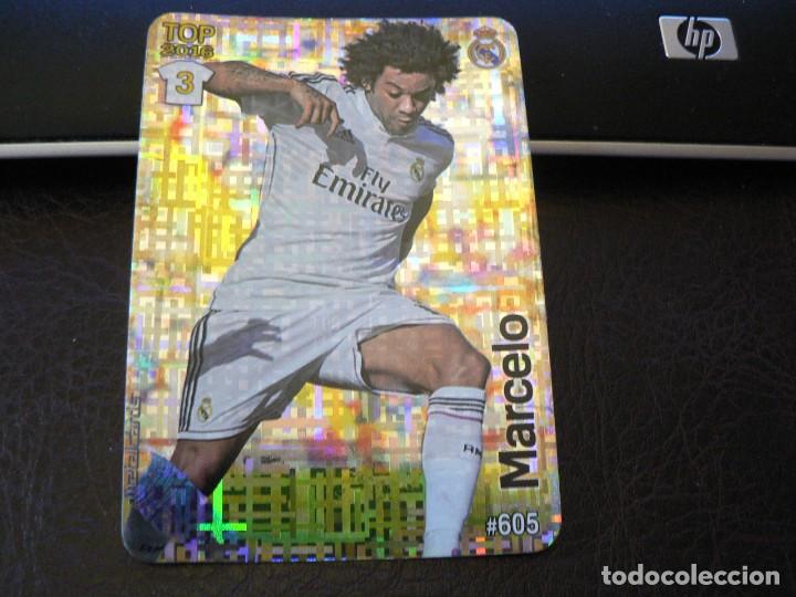 Cromos de F&uacute;tbol: MUNDICROMO QUIZ LIGA 2015 2016 15 16 TOP BRILLO FONDO TETRIS MARCELO REAL MADRID