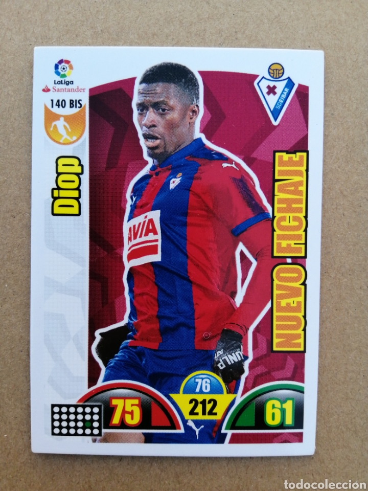 Cromos de f&uacute;tbol: PANINI 2017-18 - DIOP - 140 BIS EIBAR - Foto 1