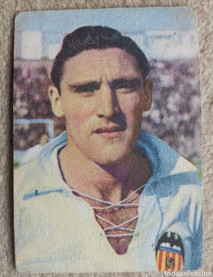 Figurine di Calcio: Cromo MONZO - Valencia Club de F&uacute;tbol -Chocolates Dulcinea de Quintana de la Orden 7x10cm