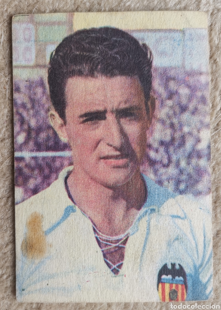 Figurine di Calcio: Cromo PASIEGUITO - Valencia Club de F&uacute;tbol -Chocolates Dulcinea de Quintana de la Orden 7x10cm