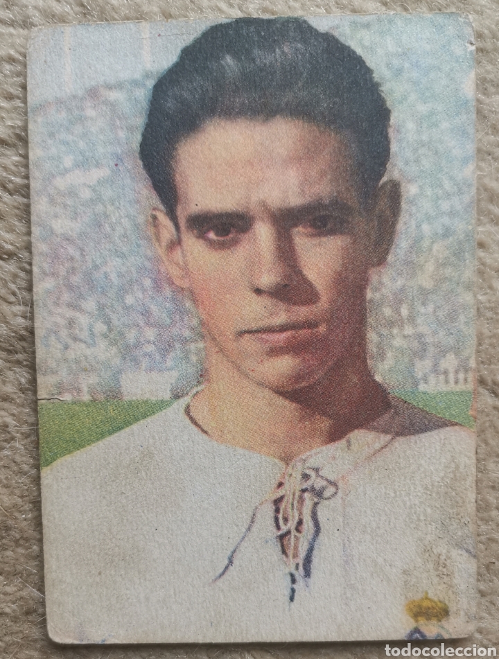 Figurine di Calcio: Cromo ZARRAGA - Real Madrid Club de F&uacute;tbol -Chocolates Dulcinea de Quintana de la Orden 7x10cm