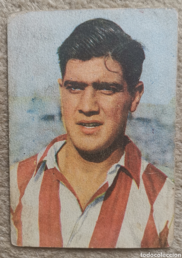 Cromos de f&uacute;tbol: Cromo ESCUDERO - Atl&eacute;tico de Madrid Club F&uacute;tbol -Chocolates Dulcinea de Quintana de la Orden 7x10cm