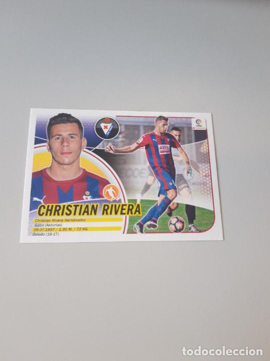 Cromos de f&uacute;tbol: Rivera e eibar r este 16 17 2016 2017 sin pegar Santander logo - Foto 1