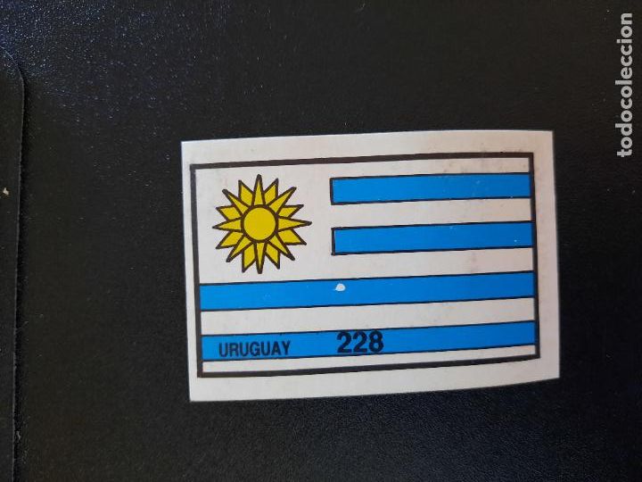 Fu&szlig;ball-Sticker: BANDERA URUGUAY BARNA MEXICO MUNDIAL 1986 CROMO FUTBOL LIGA 86 - DESPEGADO - A45 - 228