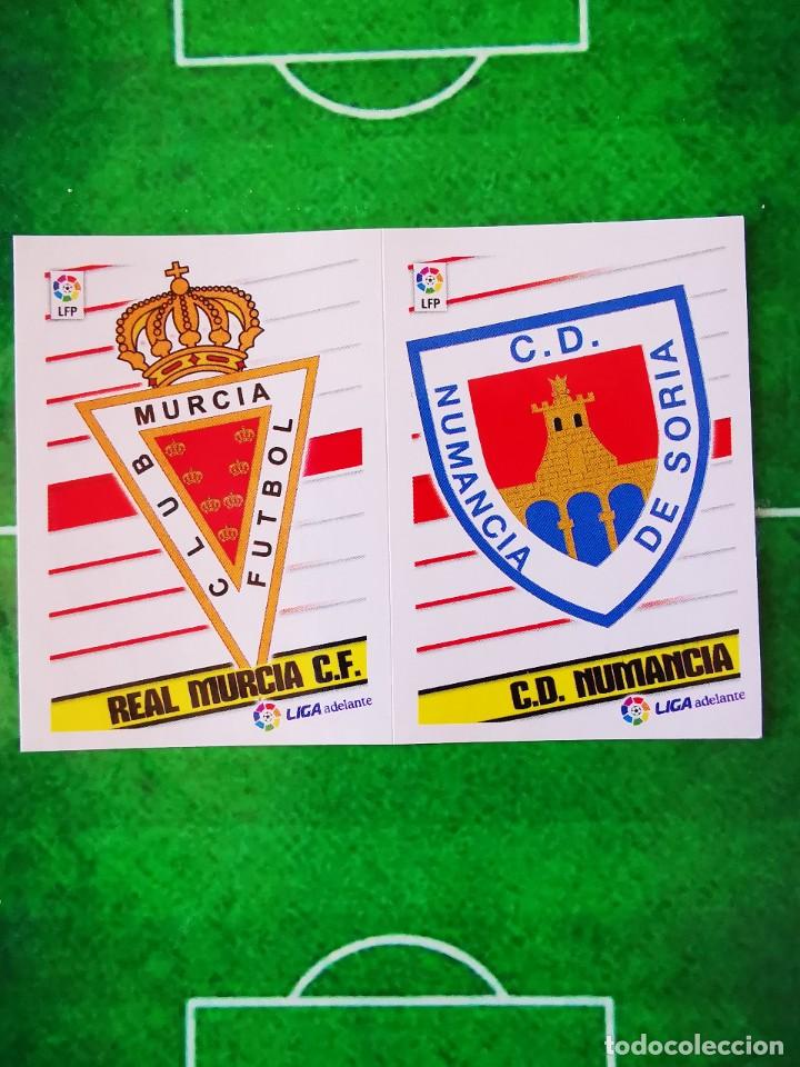 Cromos de Futebol: CROMO FUTBOL LIGA ESTE PANINI 13 14 SIN PEGAR 2013 2014 8 ESCUDOS LIGA ADELANTE NUMANCIA MURCIA