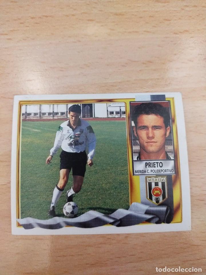 Figurine di Calcio: Cromo 95/96 liga este. Prieto. Merida. Nunca pegado.