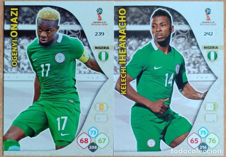Football Stickers: NIGERIA LOTE 2 FICHAS ALBUM ADRENALYN XL FIFA WORLD CUP RUSSIA RUSIA 2018