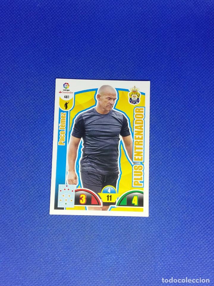 Cromos de f&uacute;tbol: ADRENALYN 2017-18 N&ordm; 481 PACO JEMEZ