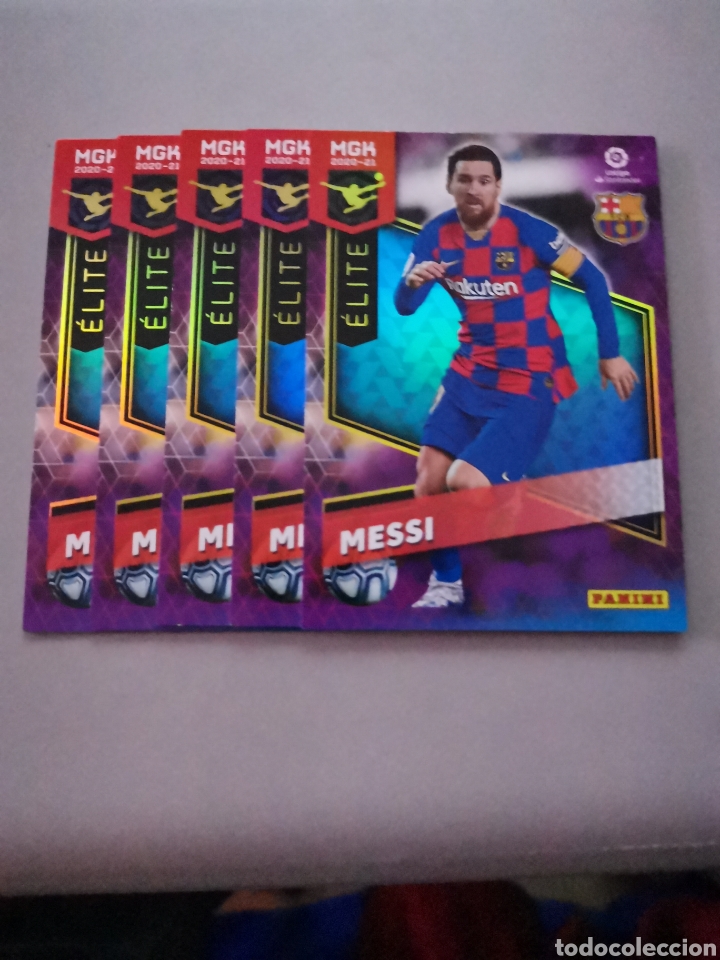 Cromos de F&uacute;tbol: LOTE DE 5 CROMOS MESSI SERIE &Eacute;LITE DE LA COLECCI&Oacute;N DE MEGACRACKS NUM 378 TEMPORADA 2020 / 2021