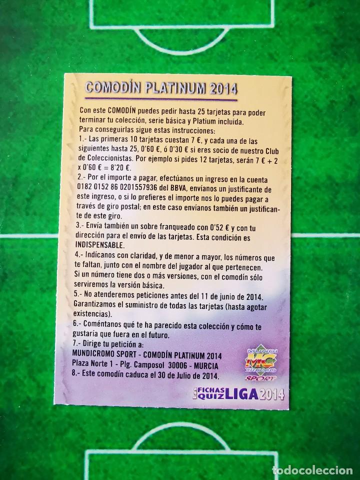 Fu&szlig;ball-Sticker: CROMO FUTBOL 13 14 MUNDICROMO FICHAS QUIZ LIGA 2013 2014 BONO COMODIN PLATINUM MATE