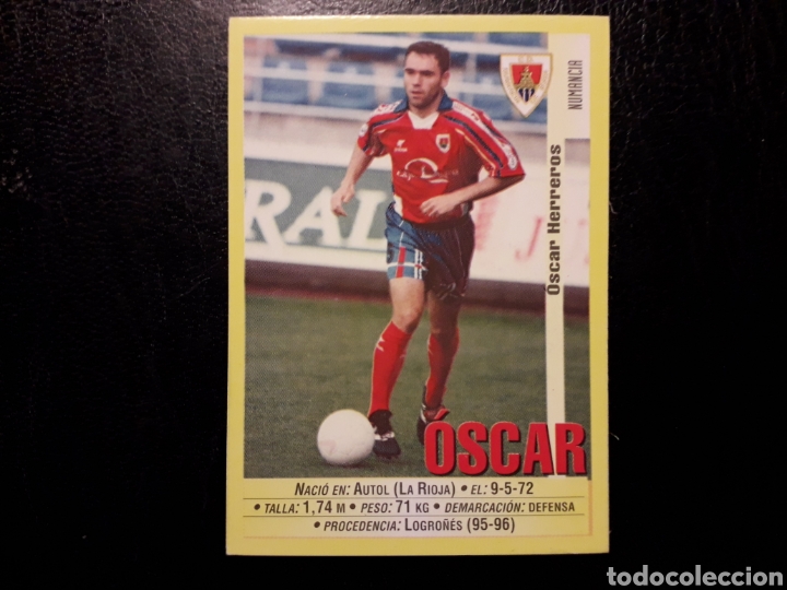 Fu&szlig;ball-Sticker: &Oacute;SCAR NUMANCIA N&deg; 326 PANINI 99 00 1999 2000. SIN PEGAR. VER FOTOS. PEDIDO M&Iacute;NIMO 3&euro;.