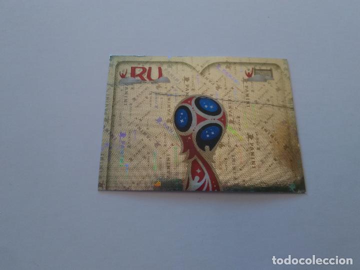 Cromos de f&uacute;tbol: 5 LOGO TROFEO COPA MUNDO ESTAMPA CROMO STICKER F&Uacute;TBOL PANINI MUNDIAL RUSIA 2018 WORLD CUP