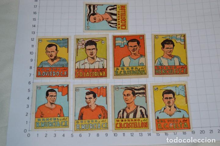 Figurine di Calcio: LOTE de 9 CROMOS variados - Nuevos, sin pegar / LIGA 1939 - 1940 / 39-40 / Editorial BRUGUERA &iexcl;Mira!