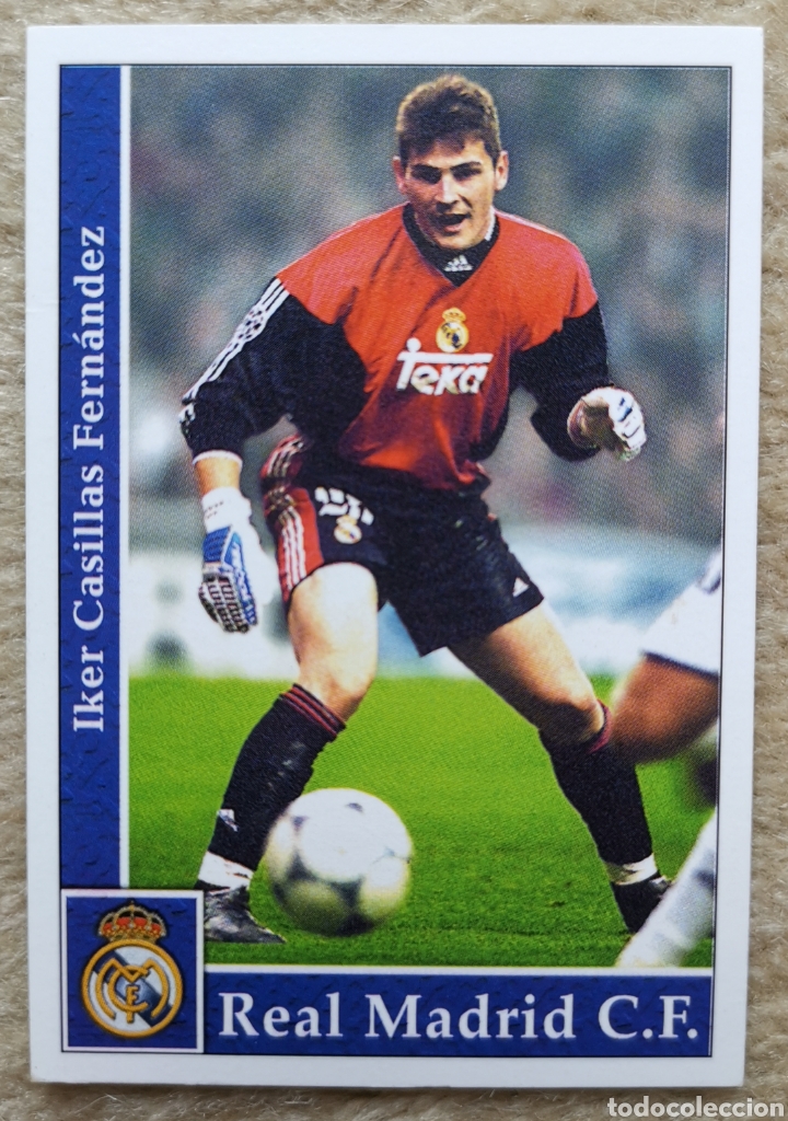 Fu&szlig;ball-Sticker: Card Iker Casillas 3 - Real Madrid Club de F&uacute;tbol - Fichas de la Liga 2001 2002 Mundicromo