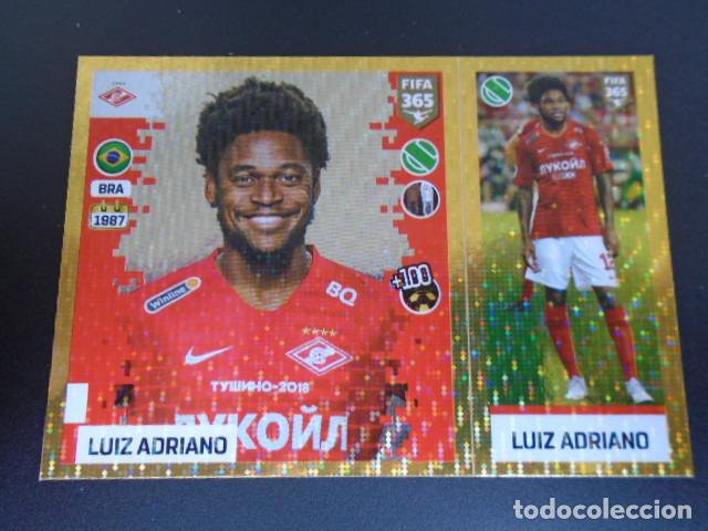 Football Stickers: 281 LUIZ ADRIANO SPARTAK MOSKVA VERSION BLUE BACK STICKER FIFA PANINI 365 18 19 2018 2019