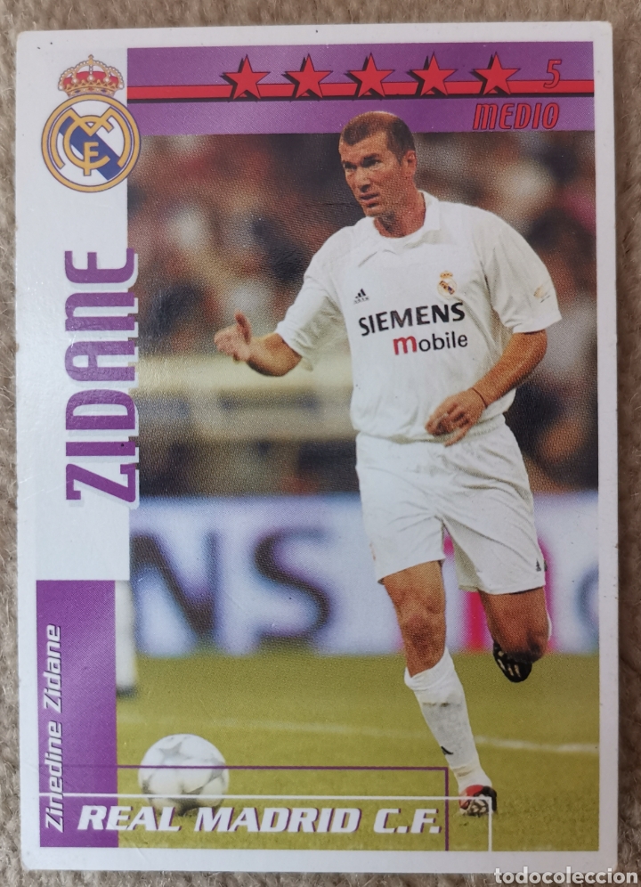 Cromos de f&uacute;tbol: Card Zinedine Zidane Liga 2002 2003 - Futbol Match TOTAL - Real Madrid Club de F&uacute;tbol