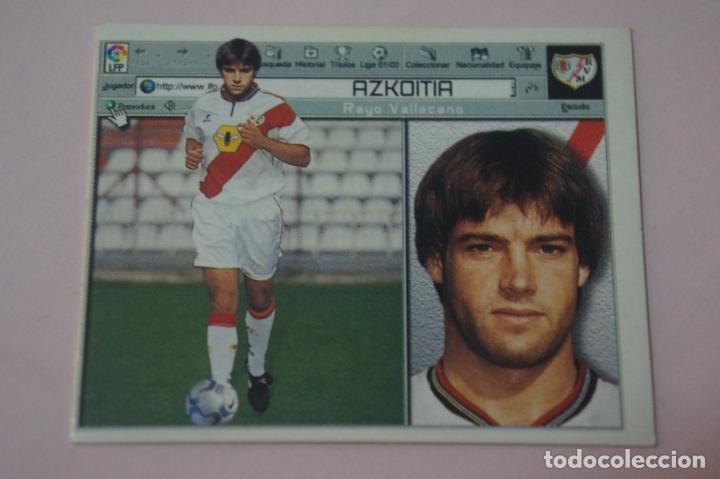 Cromos de F&uacute;tbol: CROMO DE FUTBOL AZKOITIA DEL RAYO VALLECANO SIN PEGAR LIGA ESTE 2001-2002/01-02