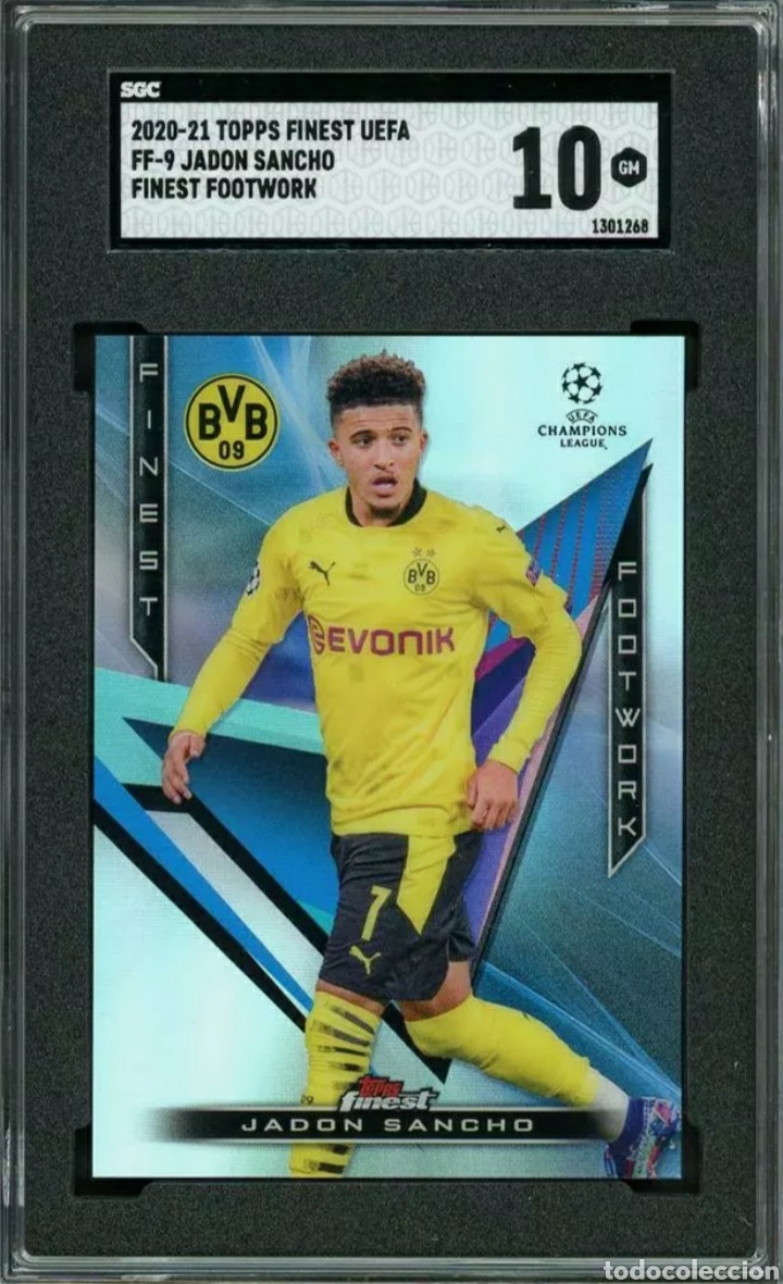Cromos de f&uacute;tbol: 2020 Topps Finest UEFA Jadon Sancho SGC 10