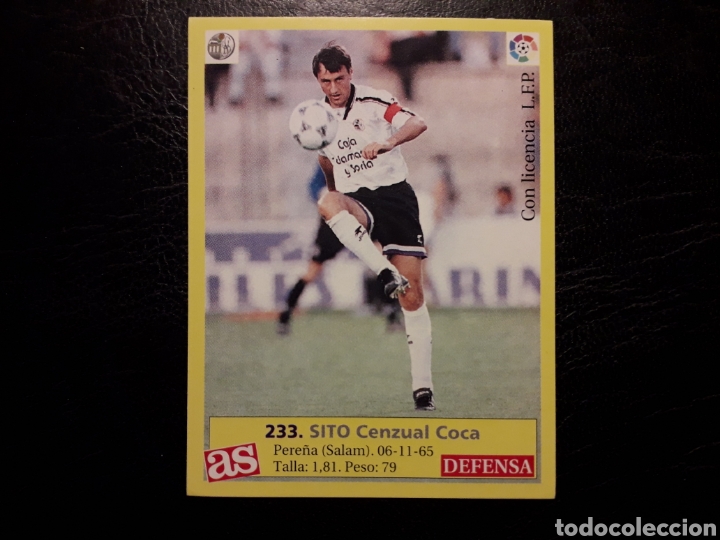 Cromos de Futebol: SITO SALAMANCA N&deg; 233 DIARIO AS LIGA 1995 1996. 95 96. SIN PEGAR. VER FOTOS. PEDIDO M&Iacute;NIMO 3&euro;