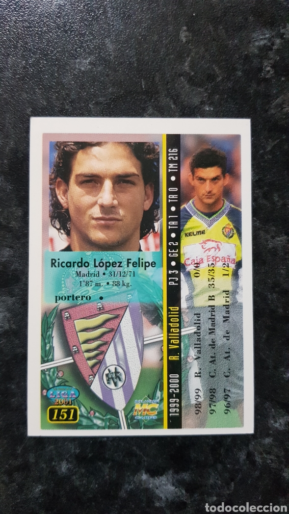 Fu&szlig;ball-Sticker: N&deg; 151 Ricardo Mundicromo 2000/2001
