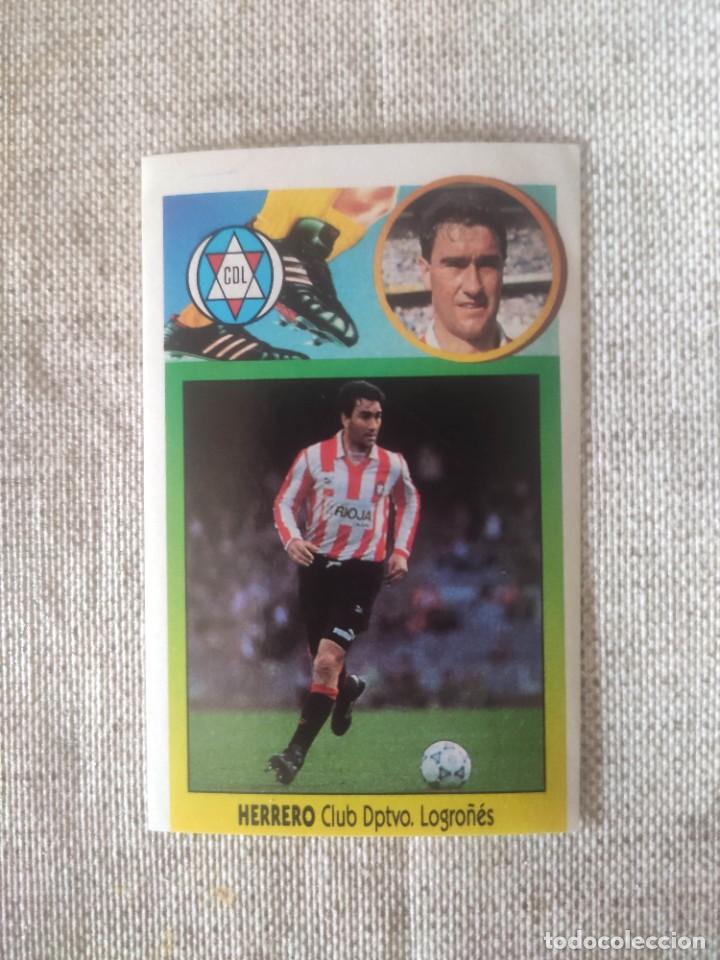 Cromos de f&uacute;tbol: ESTE 93-94: HERRERO - LOGRO&Ntilde;&Eacute;S -- NUNCA PEGADO - Foto 1