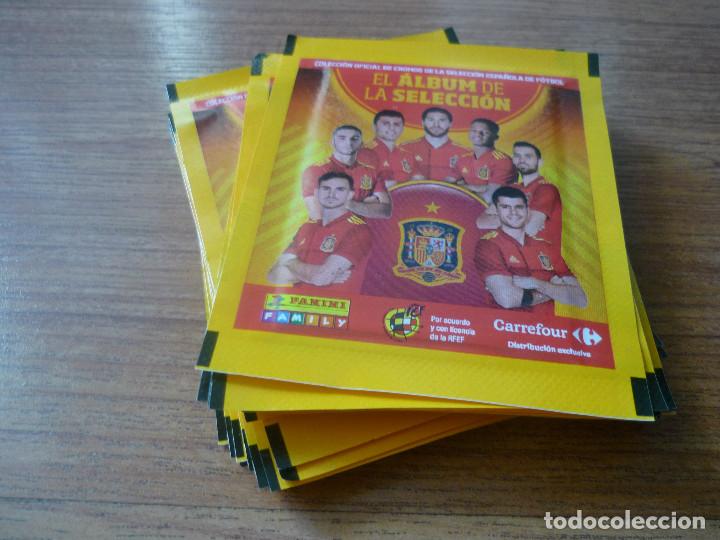 Cromos de F&uacute;tbol: LOTE 20 SOBRES CROMOS SIN ABRIR EL ALBUM DE LA SELECCION ESPA&Ntilde;OLA - CARREFOUR PANINI - FUTBOL 2021