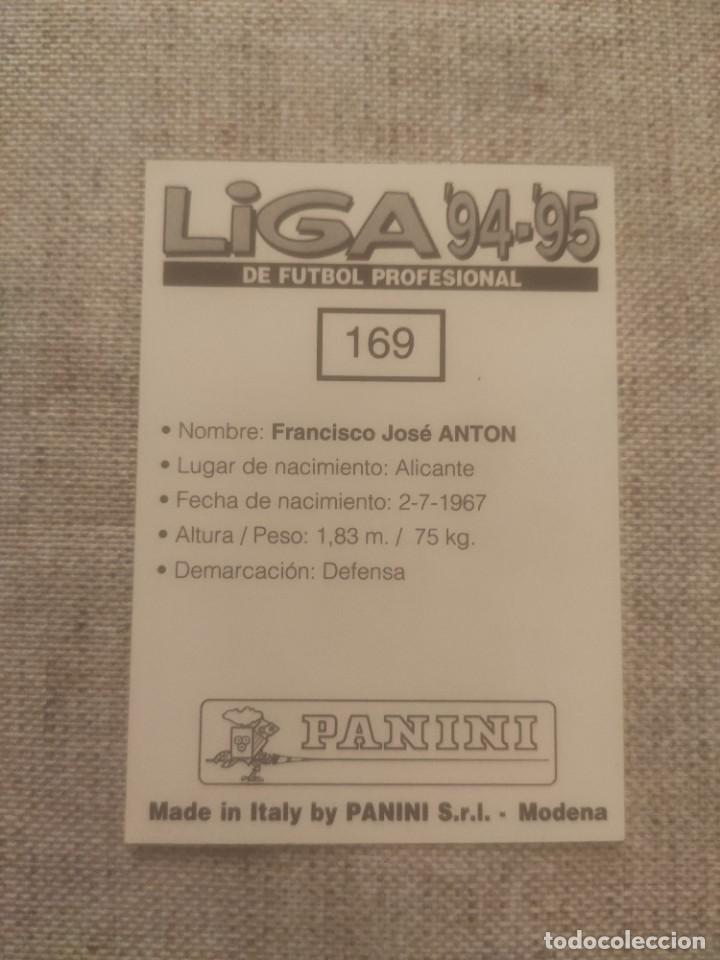 Cromos de f&uacute;tbol: 169 PANINI 94/95: ANT&Oacute;N - C.D. LOGRO&Ntilde;&Eacute;S -- NUNCA PEGADO - Foto 2