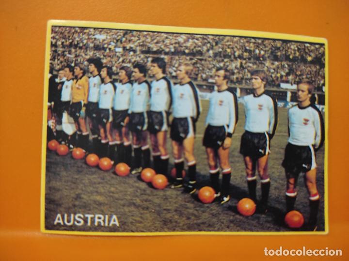 Cromos de f&uacute;tbol: FUTBOL EN ACCION PROMOCIONAL YOGUR A&Ntilde;OS 80 MUNDIAL ESPA&Ntilde;A 1982 ALINEACION AUSTRIA