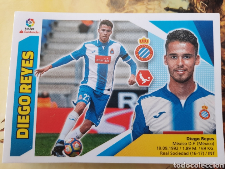 Cromos de f&uacute;tbol: Este 2017-2018. Diego Reyes. Espa&ntilde;ol - Foto 1