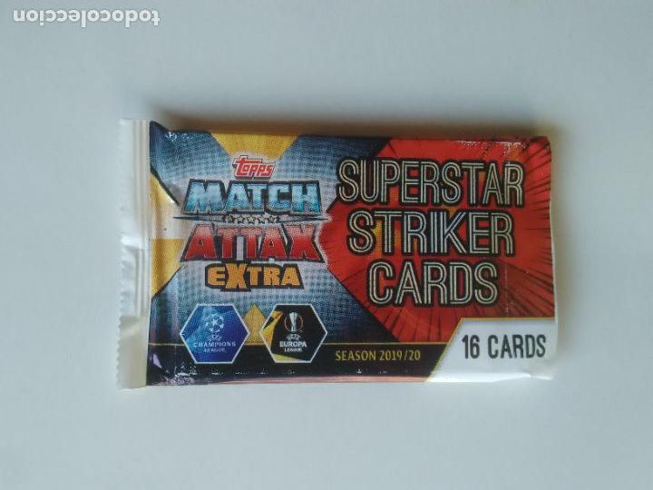 Cromos de F&uacute;tbol: SOBRE CROMOS VAC&Iacute;O 2019-2020 EUROPA CHAMPIONS LEAGUE 19-20 TOPPS MATCH ATTAX EXTRA SUPERSTAR STRIKER