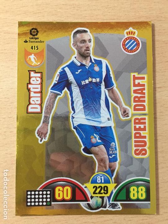 Cromos de f&uacute;tbol: 2017-2018 - 415 DARDER - RCD ESPANYOL - PANINI ADRENALYN - Foto 1